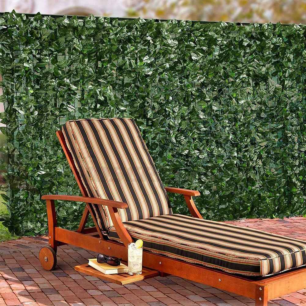 1x5m Plant Wall Artificial Lawn Backyard Grass Hedge Expandable Faux Privacy Garden Fence for Garden Outdoor Exterior Wall Decor