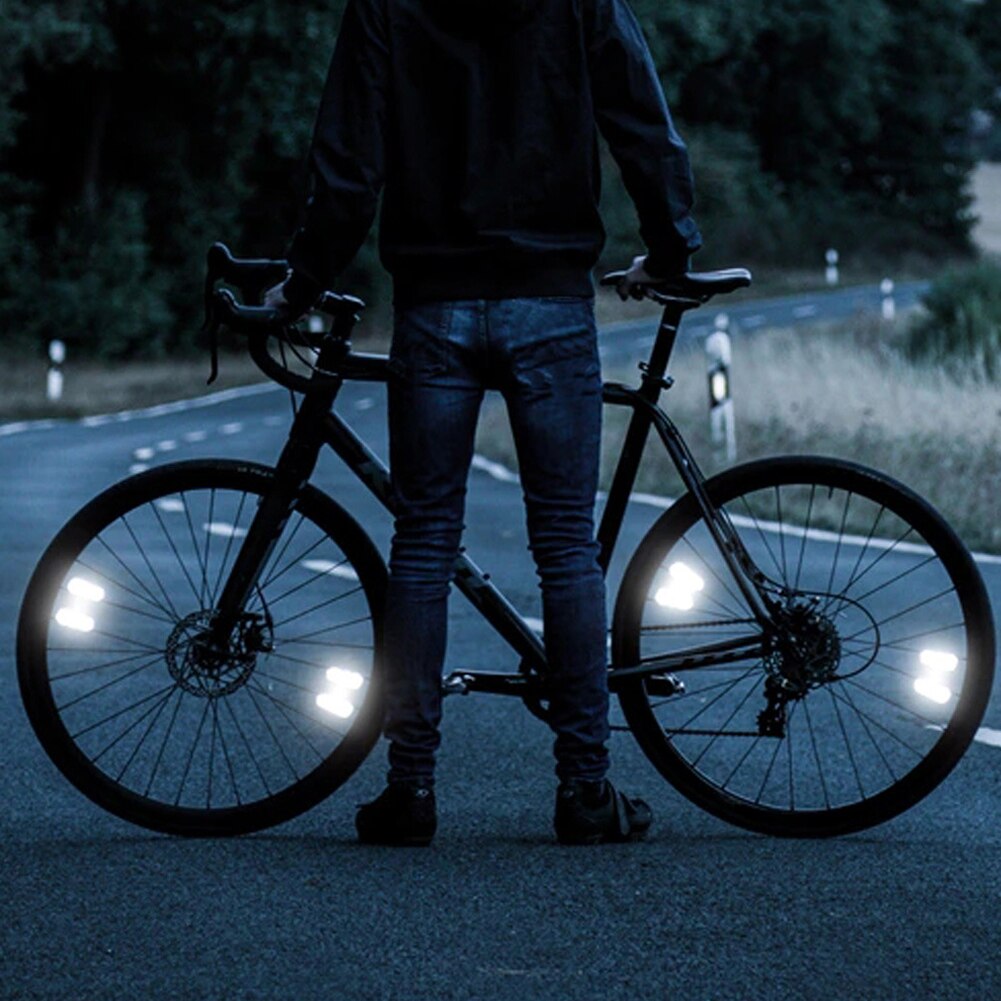 4 stücke Für freundlicher Erwachsene Ich bin Freien Wasserdichte Fahrrad Sprach Reflektor Streifen Selbst Stock Styling Felge Reifen Nacht Sicherheit Warnung