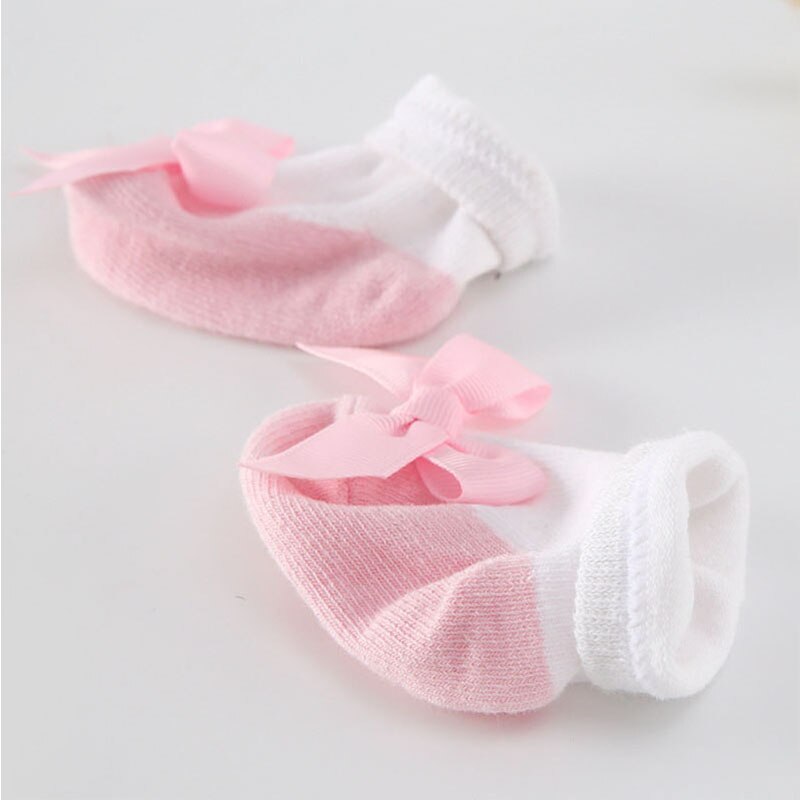 Baby girl socks Ribbon Butterfly Newborn Baby Ballerina Baby Socks Birth Girl Sweet Princess children's socks