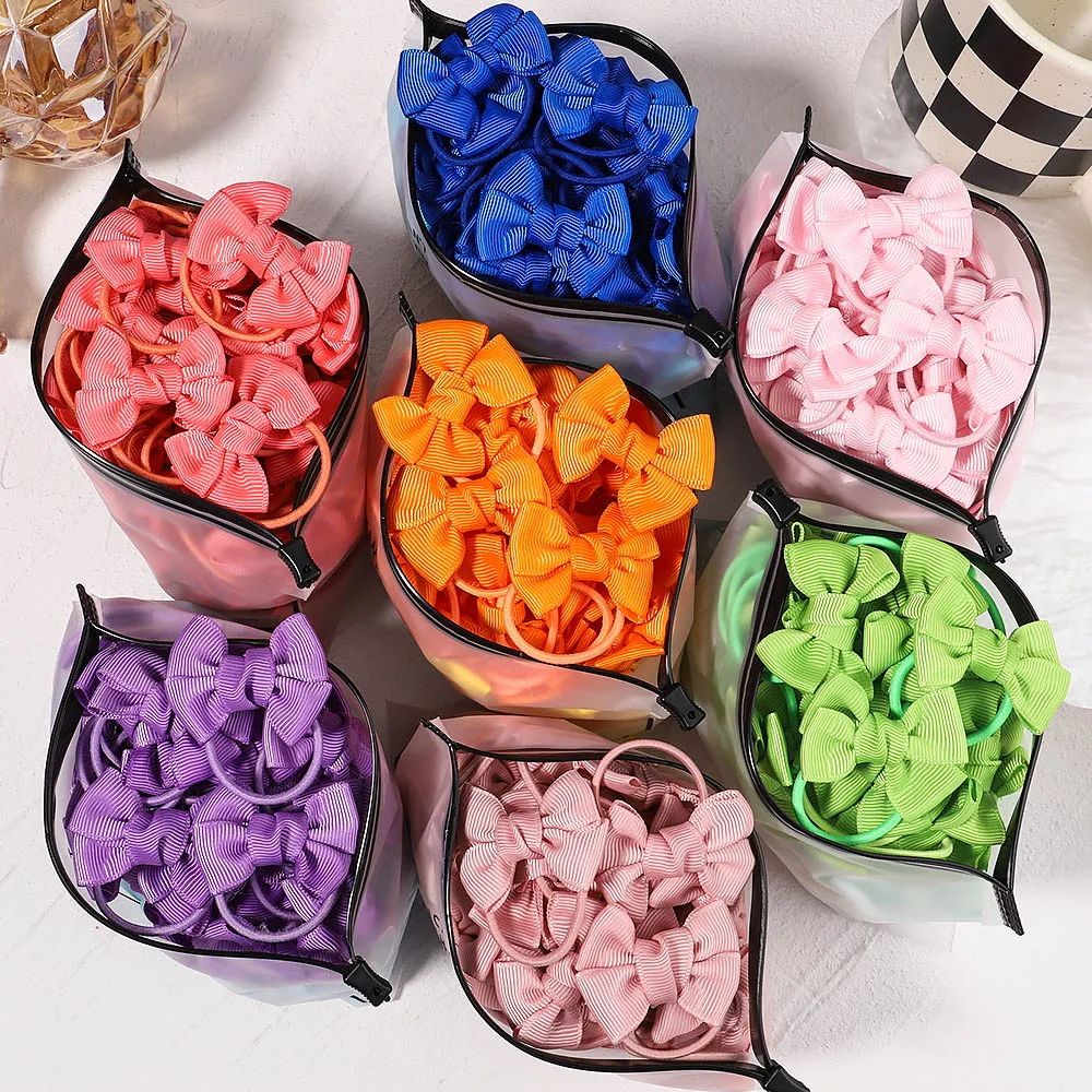 5/10/20 piezas lazos para la cabeza para niños, tocado para niñas, banda elástica para el cabello, lazo de cuerda para el cabello para niños, conjunto de banda de goma, accesorios para el cabello