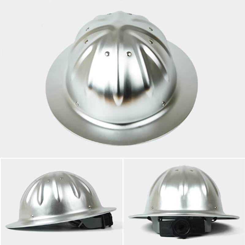 Aluminum alloy Safety Helmet Full Brim Hard Hat Lightweight High Strength For Construction Railway Metallurgy Mine Work cap: Default Title