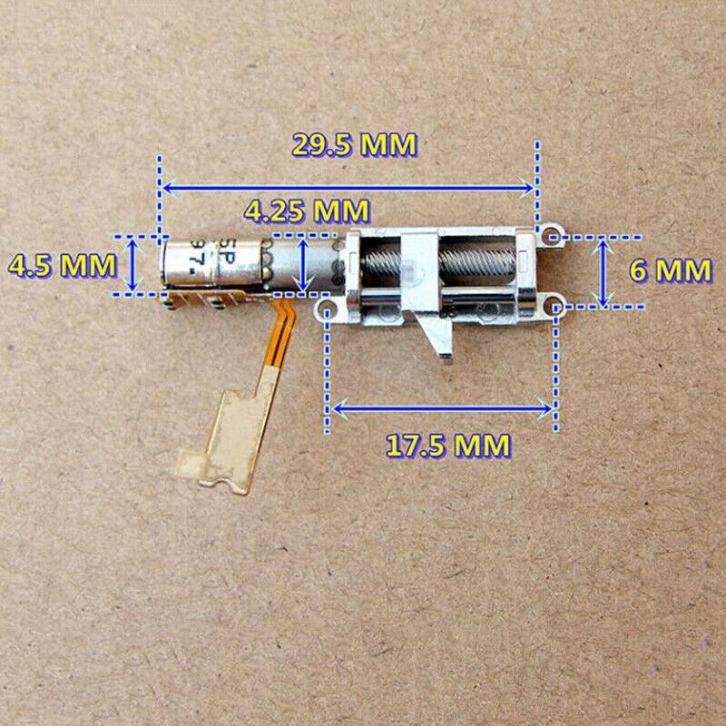 Præcision metal 4mm planetarisk reduktion trinmotor mini løft metal skyder gearkasse 2 fase 4 wire lineær skruestang skyder