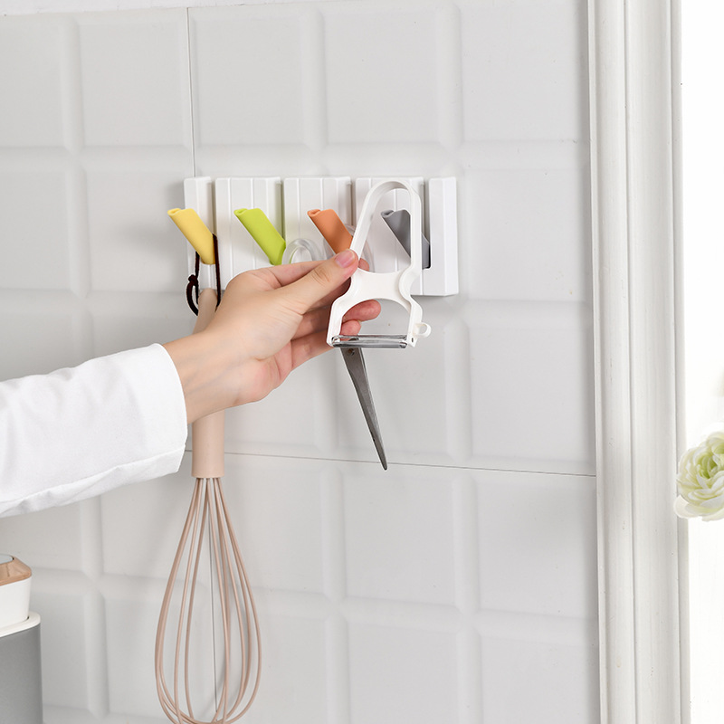 No Punch Piano Hook Key Wall Crochet Holder Removable Kitchen Hooks Key Holder Home Decor Wall Can Washed Holder Hook CJ-0004