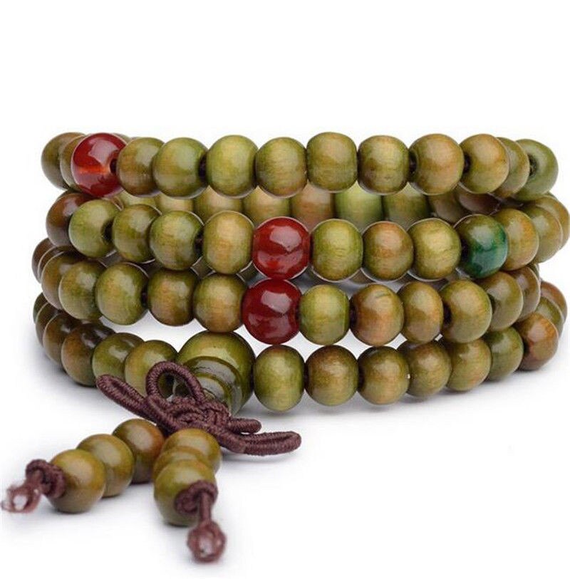 Prayer Beads Bracelet Tibetan Buddhist Rosary Charm Mala Meditation Necklace Yoga lucky Wenge Wooden Bracelet For Women Men: 05