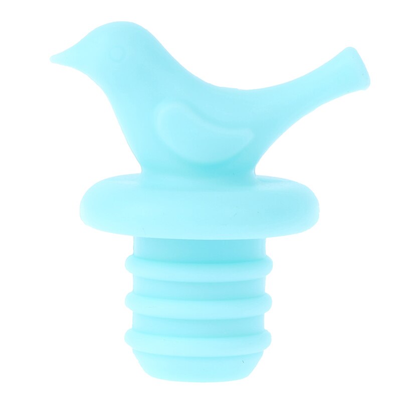 Bouchon verseur de vin en Silicone | Bouchons de vin créatifs d'oiseau, bouchon de bouteille, bouchons de mariage 1 pièce: blue