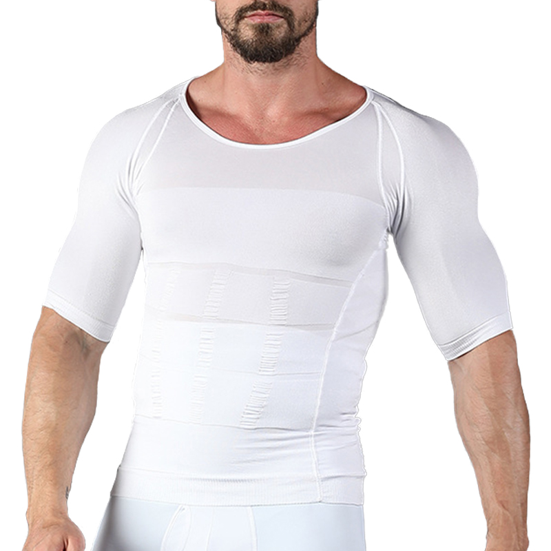 Men&#39;s Slimming Shaper Posture Vest Male Belly Abdomen For Corrector Compression Body building Fat Burn Chest Shirt Corset