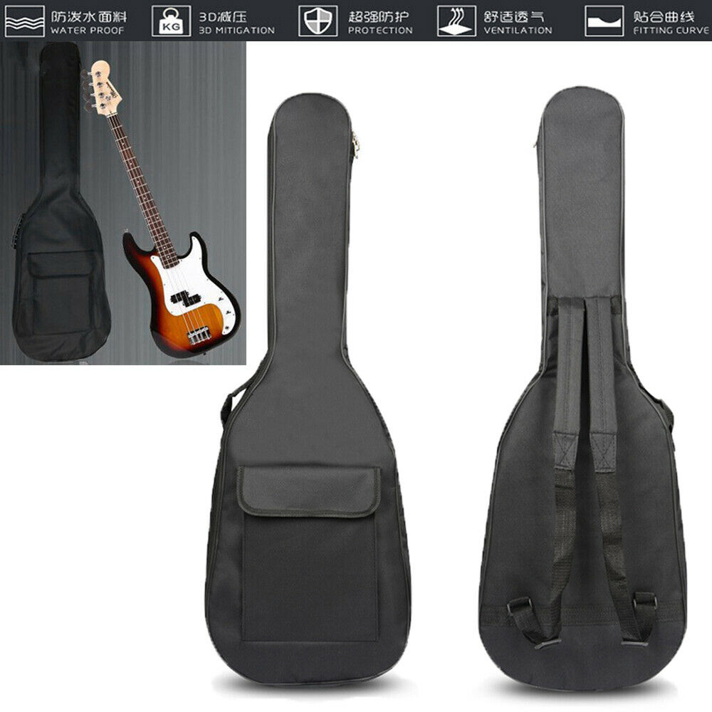 Porte-sacoche noir rembourré imperméable pour guitare électrique