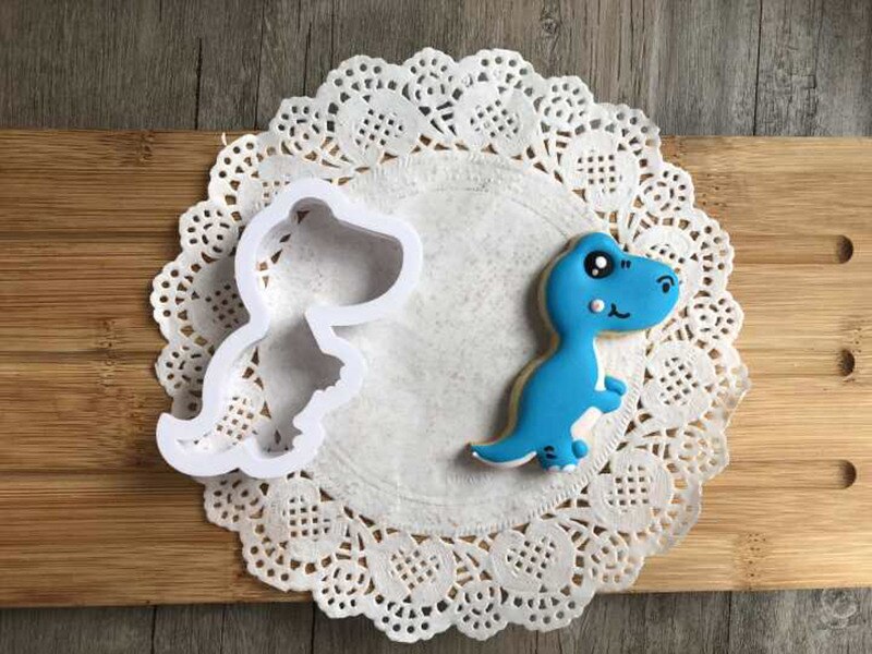 3/8 kpl 3d dinosauruksen keksileikkuria muotti dinosaurus fossiili fondantti keksi kohokuviointimuotti lapsille synttäreille leivontakakku koriste