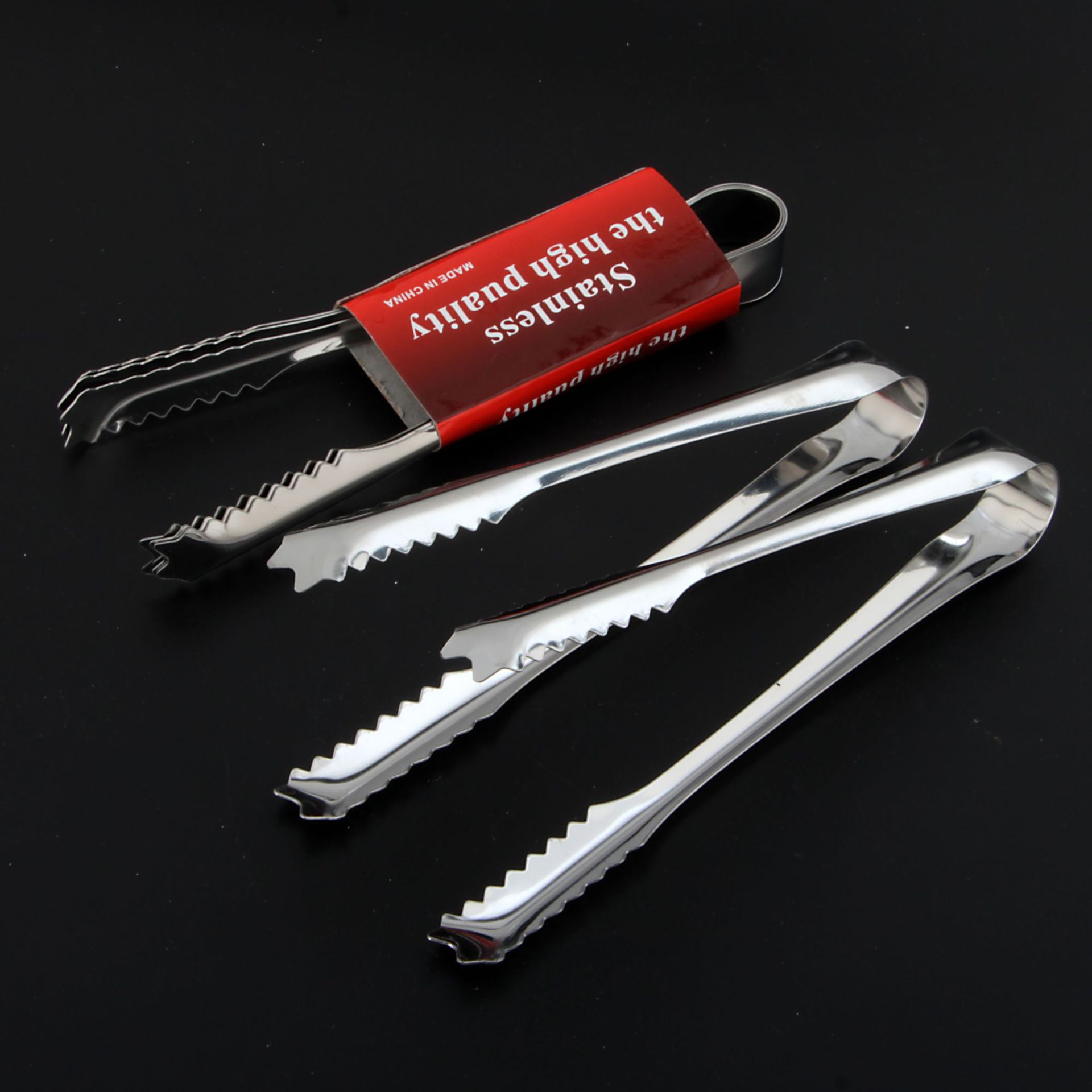 Herramienta de cocina de acero inoxidable, pinzas para barbacoa, , Bar, Clip para pan, comida, pinza para hielo, accesorios de cocina, 1 ud.