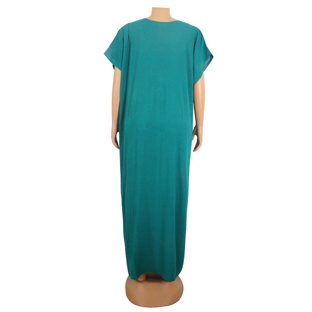 African Dresses for Women Ethnic Style Beading Solid African Clothes Bazin Vestidos Dashiki Africa Beach Dress