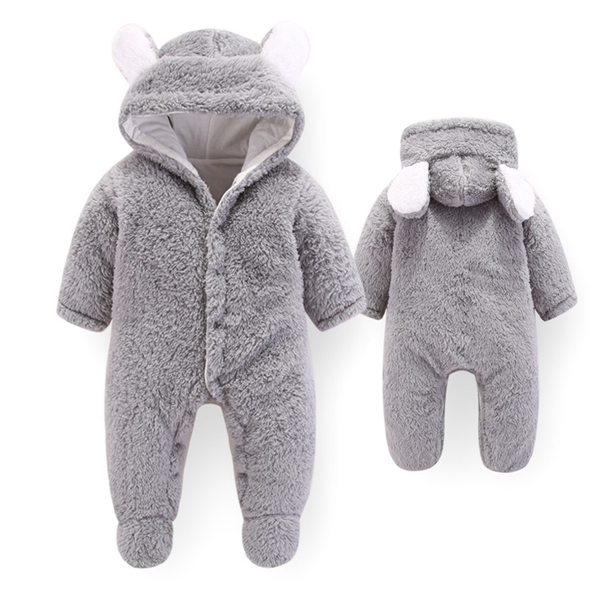 Herfst Winter Baby Katoenen fluwelen Schattige Oren Rompertjes Baby Meisje Jongen Kleding Baby Baby Meisje Kleding Jumpsuits Overall