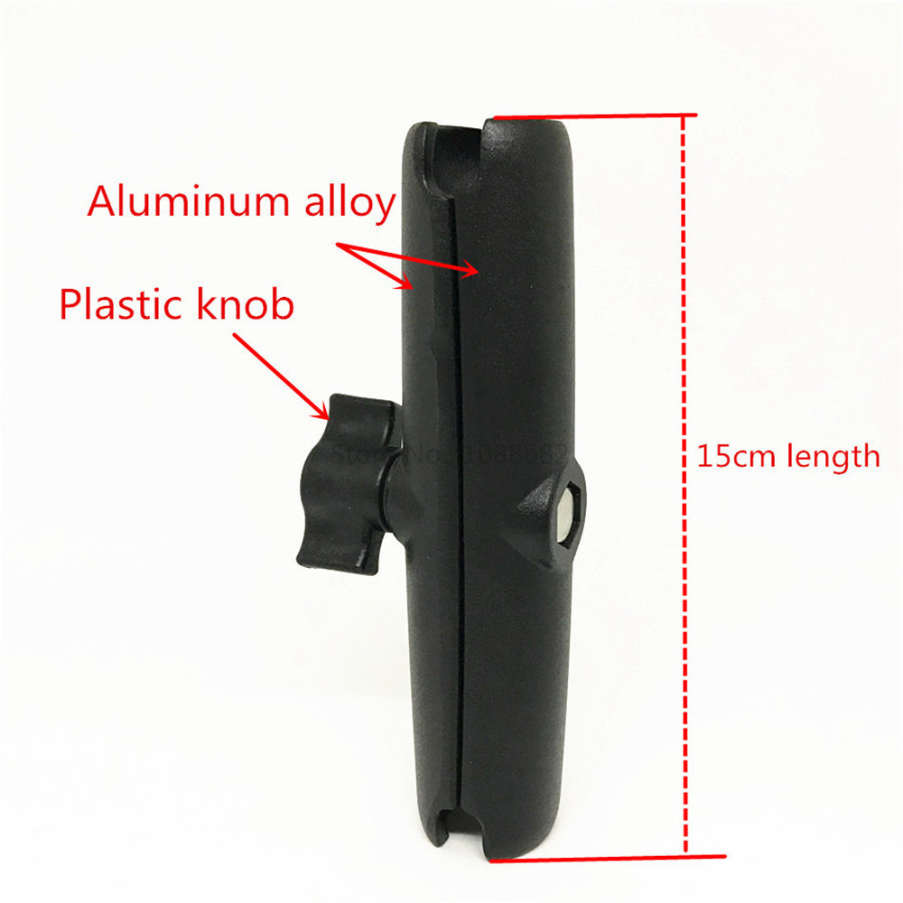 Jakkinsta – bras en alliage d'aluminium pour caméra de moto, 6cm, 9cm, 15cm, Double douille, avec bras d'extension de caméra, 1 pouce: 15cm arm