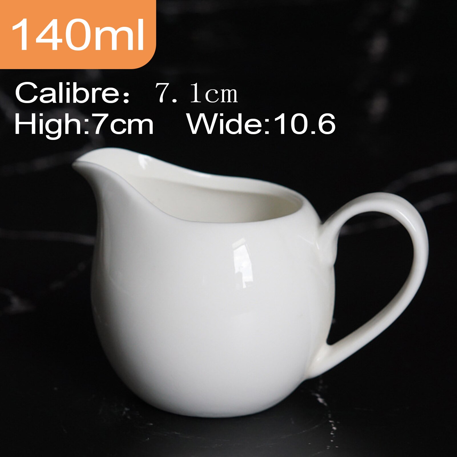 Tazas de Espresso con mango blanco, taza de condimentos de cerámica, taza de espuma de leche y café, taza de salsa, vajilla occidental para restaurante y Hotel: 140ml