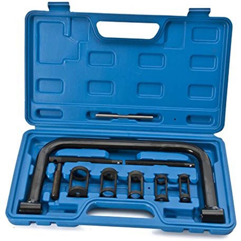 Engine Overhead Solid Valve Spring Compressor Automotive Tool C Clamp Service Set-10 Pieces