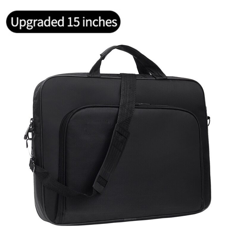 Bolsa para laptop masculina 15 17 visual, bolsa de mão para escritório empresarial, bolsa de ombro preta de nylon casual, bolsa de armazenamento de documentos xa260m: Upgraded 15 inch