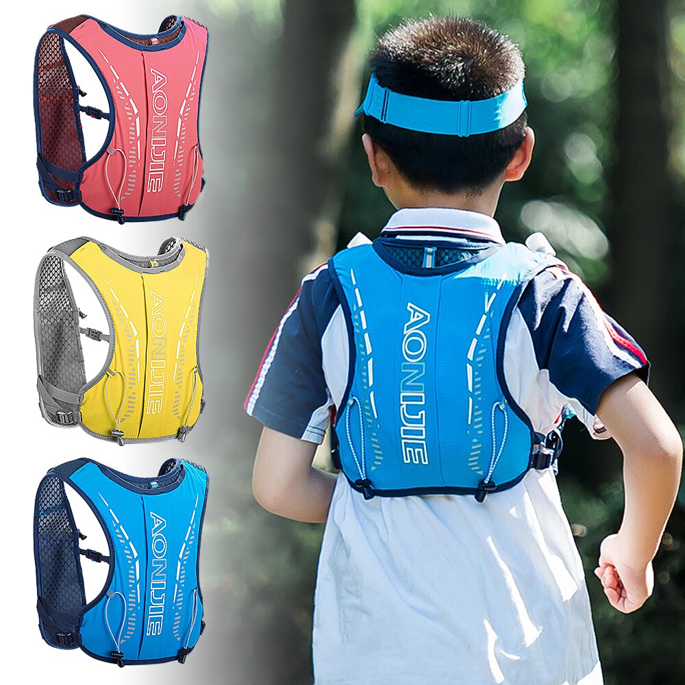 AONIJIE C9105 Ultra Vest 5L Hydration Backpack Cute Drawing Pack Bag Children Cross-country Backpack For 6-12 Years