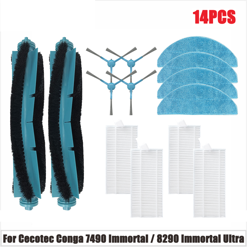 per Cecotec conga 7490 immortale / 8290 immortale / Kabum accorto 900 Aspirapolvere Pezzi di ricambio Spazzola Mocio Filtro Parte Accessori: MULTI