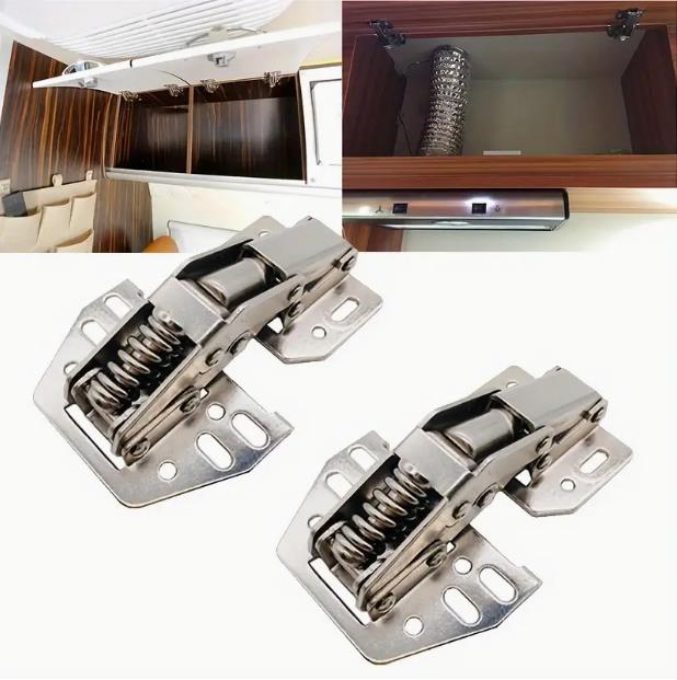 Bisagra de acero inoxidable para coche, 2 uds., con solapa oscilante, para caravana, autocaravana, armario, puerta, estancia, caravana, bisagras para gabinete