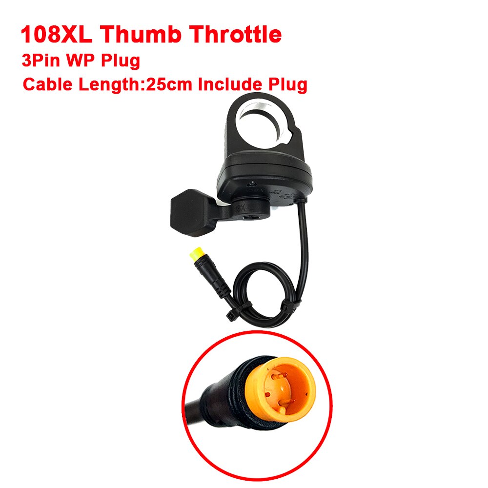 Wuxing FT-21X/130X/108X/20X/76X eBike Thumb/Twist Throttle For Left and Right Hand Accelerator 12V/24V/36V/48V/60V/72V: 108XL WP