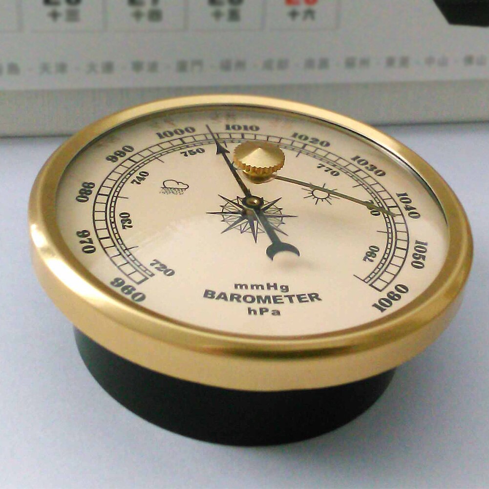 Air Pressure Barometer 70mm Hygrometer Home Gauge Weather Station Multifunction Portable Metal Wall Hanging Atmospheric Analog