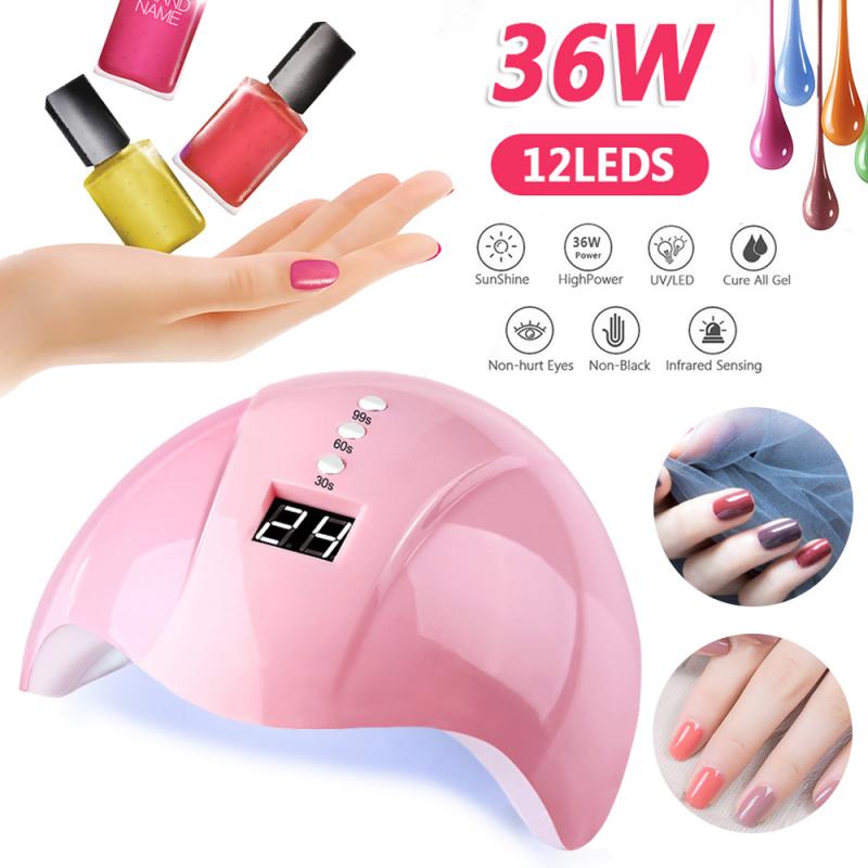 sèche-ongles 54W /48W/36W UV lampe à LED lampe à ongles pour guérir tous les Gels constructeur vernis vernis manucure Salon Nail Art outils: 08  36w