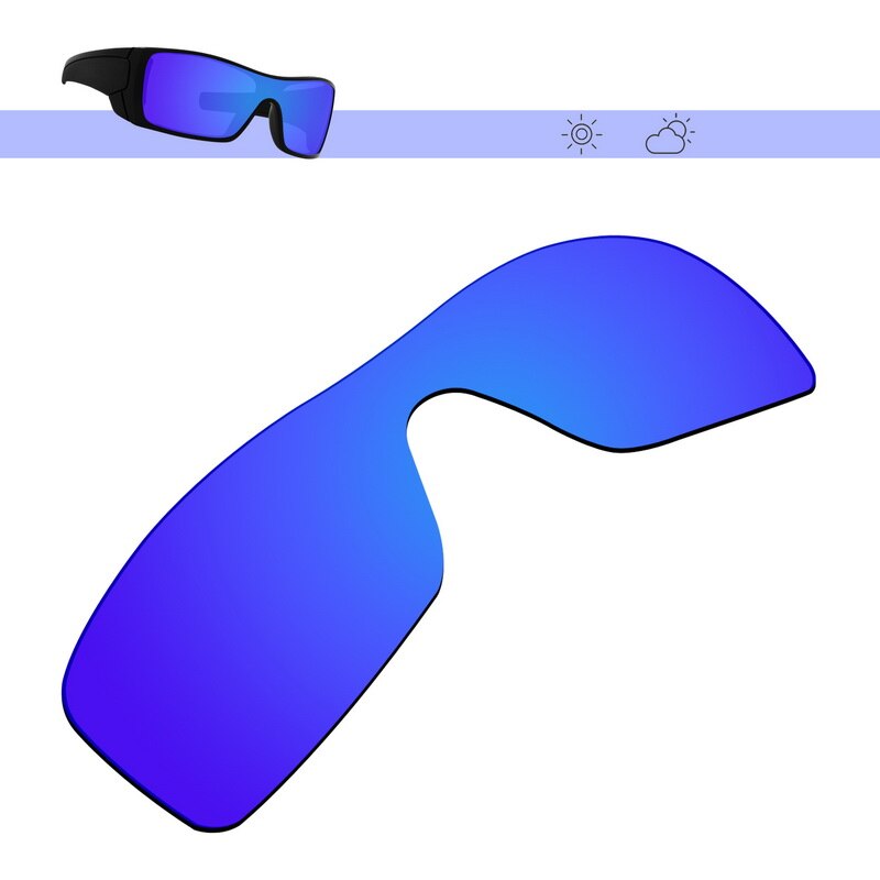 Glintbay – lentilles de lunettes de soleil polarisées de remplacement, pour Oakley Batwolf, plusieurs Options: Deep Blue Mirror