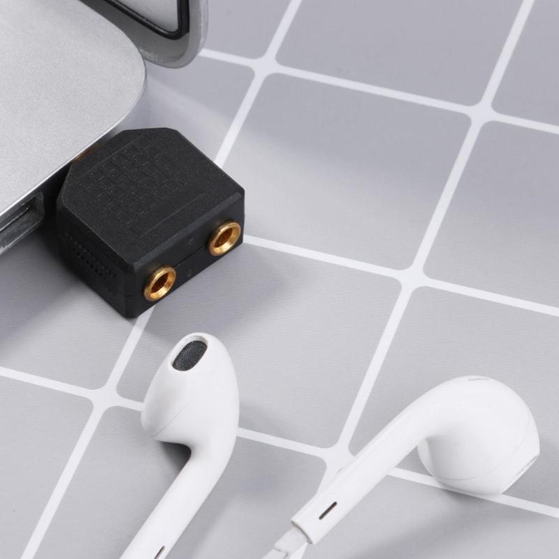 Alloygraine 2 pièces 3.5mm mâle à double 3.5MM prise femelle 3.5 casque Y séparateur adaptateur Audio convertisseur pour téléphone portable tablette MP3