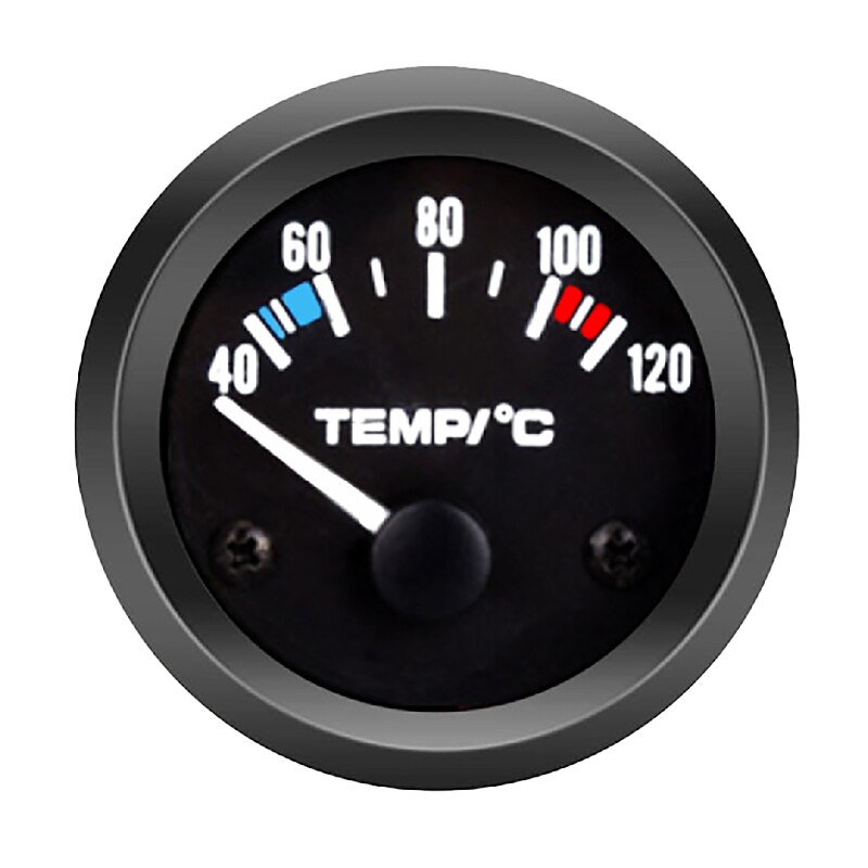 Car Gauge 2Inch 52mm Vehicle Meter 12V Black Shell Universal Vehicle Meter: Gray