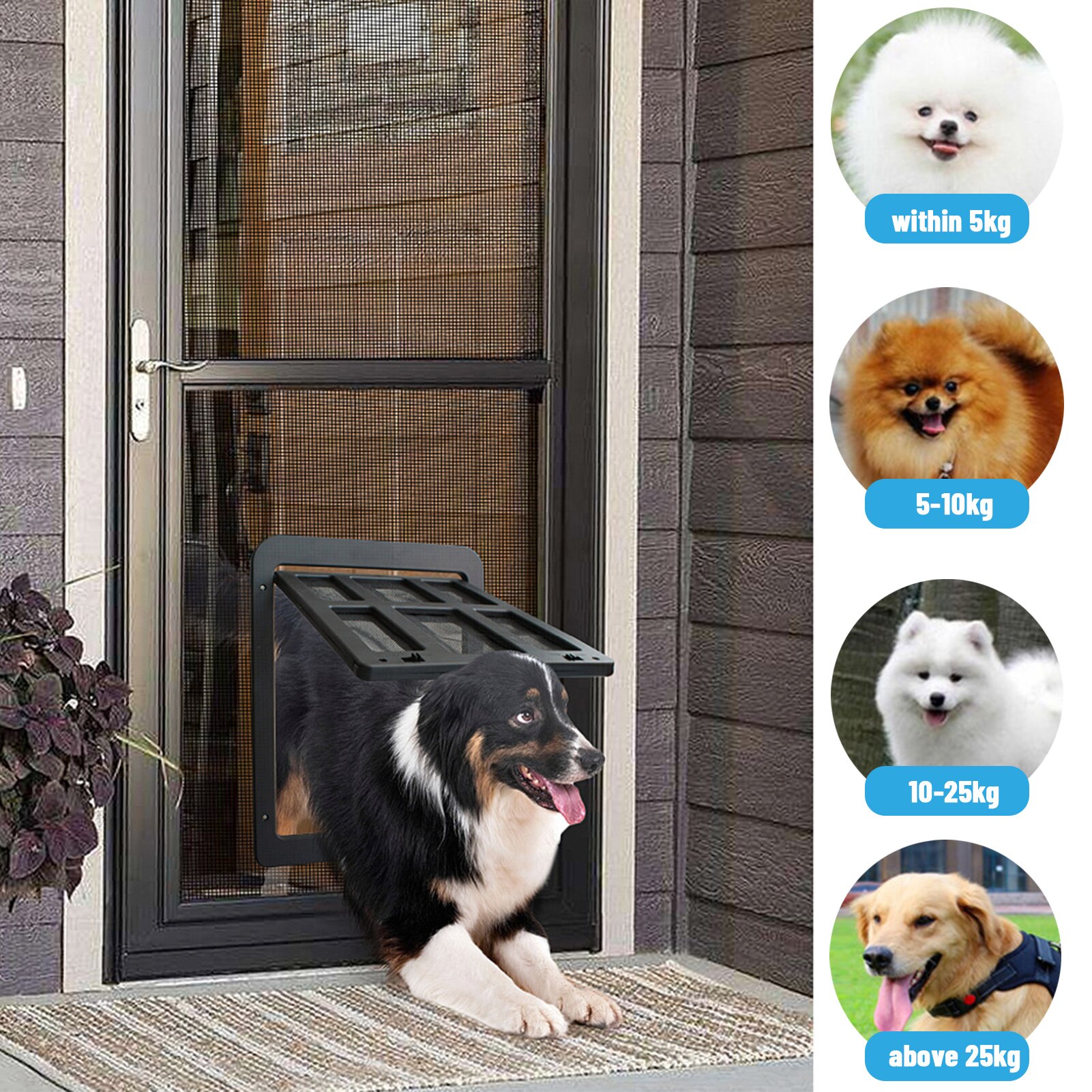 Pet Screen Deur Windows Hond Kat Flap Deur In Out 2-Way Locking Huisdieren Puppy Kleine Honden Kat Gat mosquito Mesh Deur Eenvoudig Te Installeren