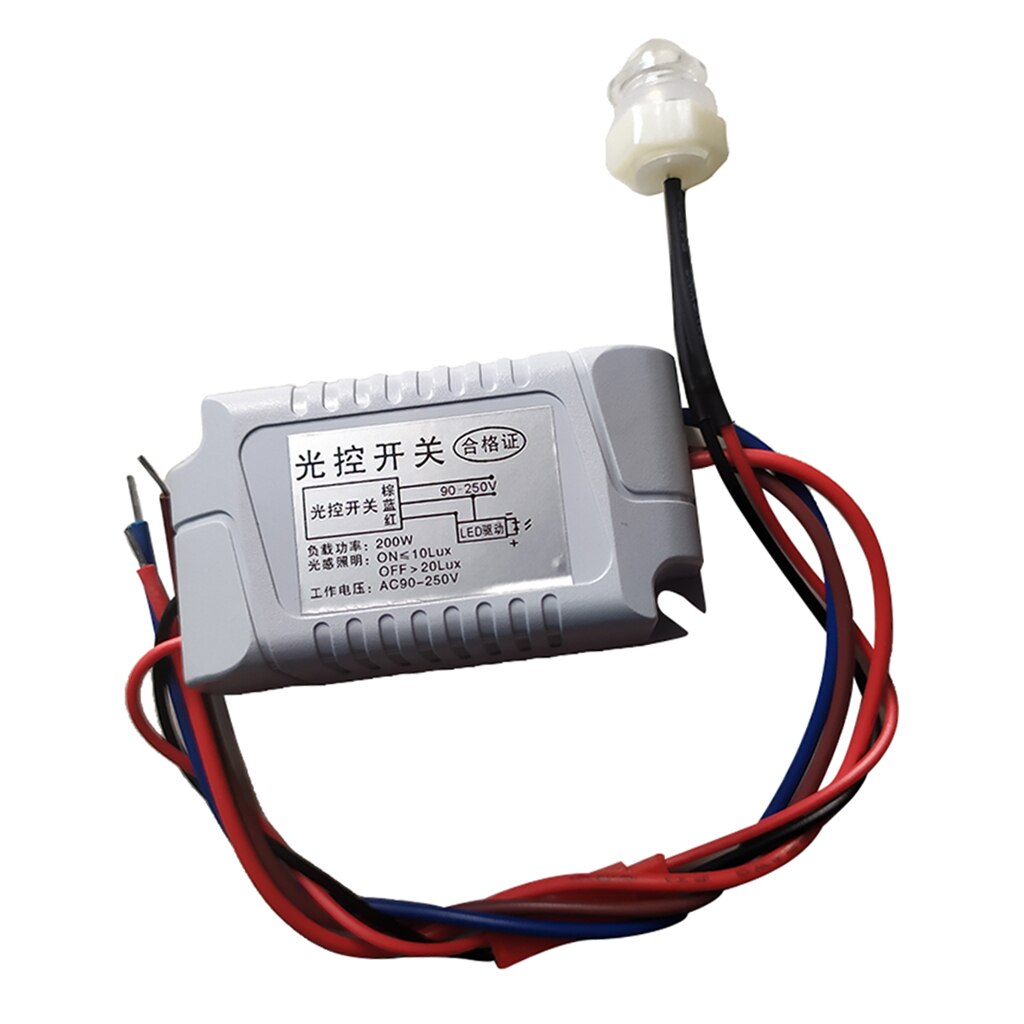 Lysstyringssensor switch relæmodul lysdetektor switch 90-250v