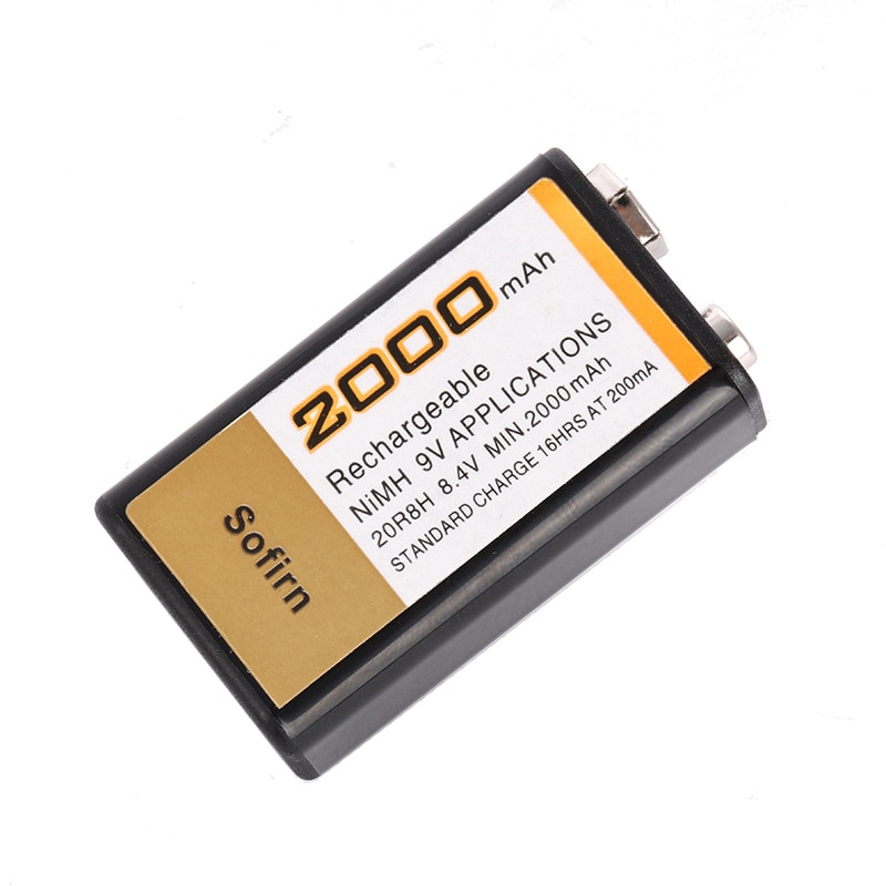 9V 2000Mah Nimh Oplaadbare 9V Nimh Batterij Voor Draadloze Microfoon Speelgoed Auto Afstandsbediening