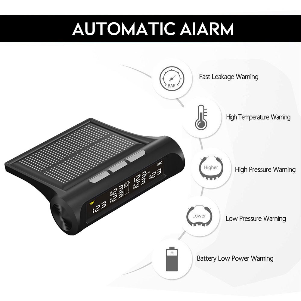 Däcktrycksövervakningssystem lastbil tpms däcktrycksövervakning 8.0 bar usb 6 st sensor runda fordon explosionssäkra