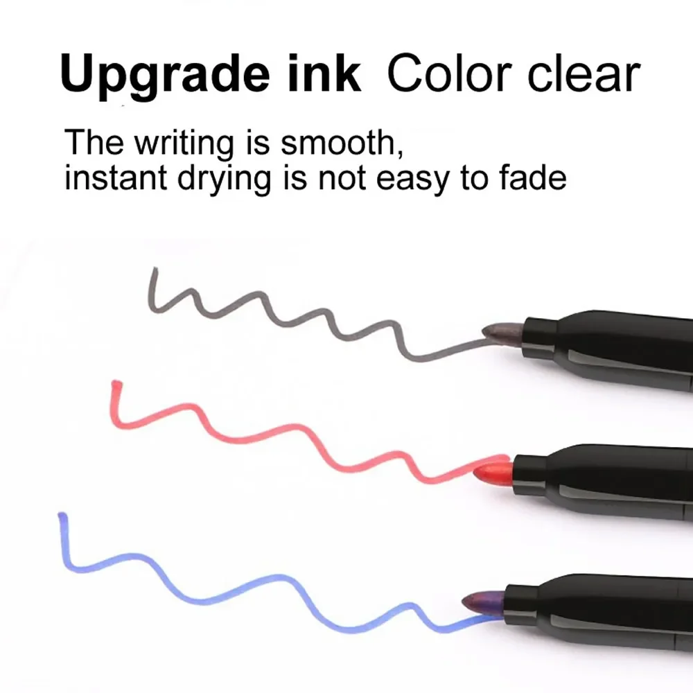 1/6/9/20PCS Permanent Marker Pen Manga Drawing Markers Black Blue Red Waterproof Ink Sketch Pens Stationery Art School Supplies