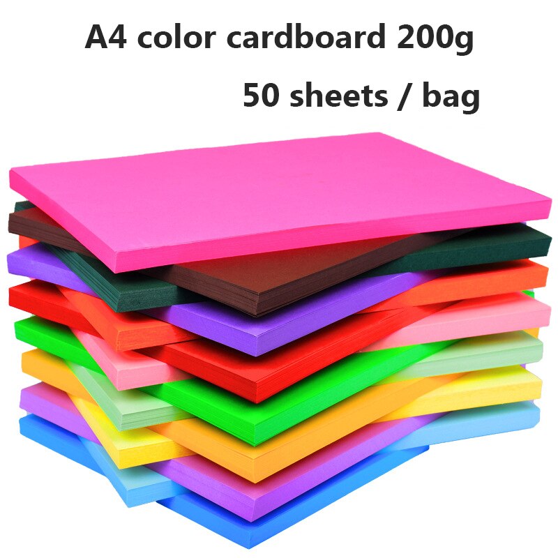 50 stück Von Handwerk Papier A4 Größe Farbe Karton Diy Handgemachte Postkarte Schüler Aufkleber freundlicher Hause Schule Handwerk Papier