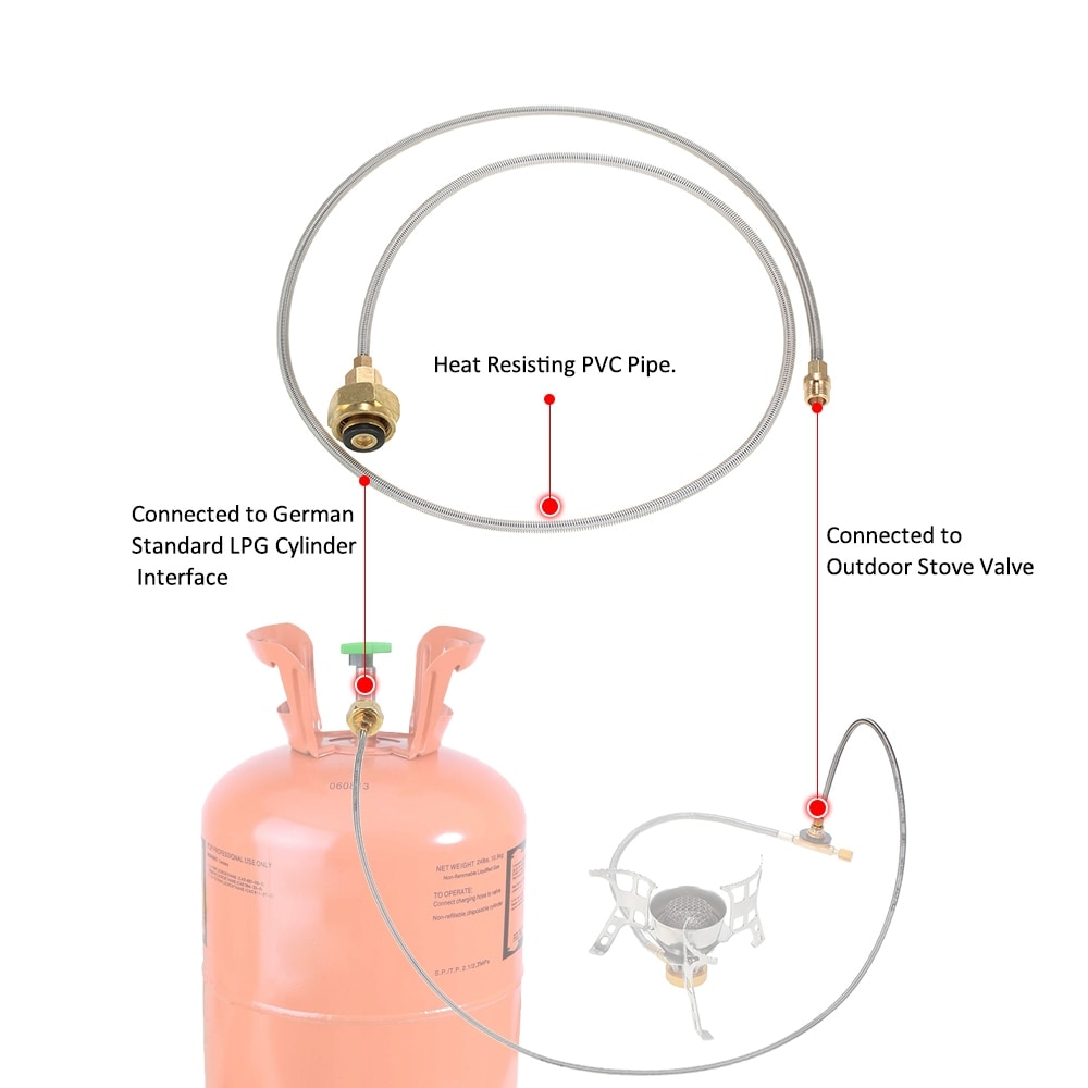 1pz all'aperto gas di Ricarica Adattatore Stufa di Campeggio di picnic Ricarica Bombole di gas Valvola Propano Serbatoio Bombole di gas standard Germania