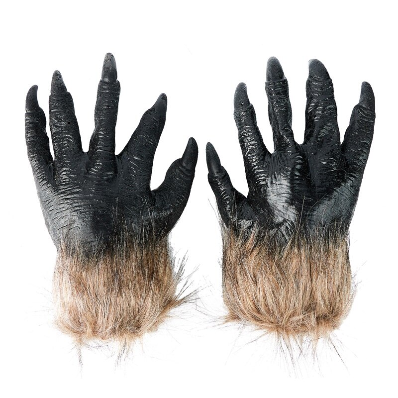 guantes de garra de lobo de hombre lobo guantes de goma guardamanos negro de personalidad de simulación con consejos garra
