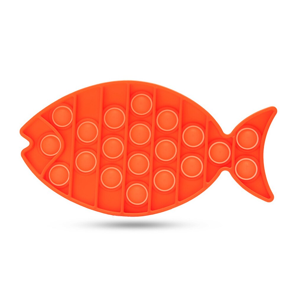 Push Blase Zappeln Sensorischen Spielzeug Fisch Katze Fokus Ausbildung Tabletop Spiel Puzzle Stress Reliever Stress Pädagogisches Spielzeug: Orange Fish