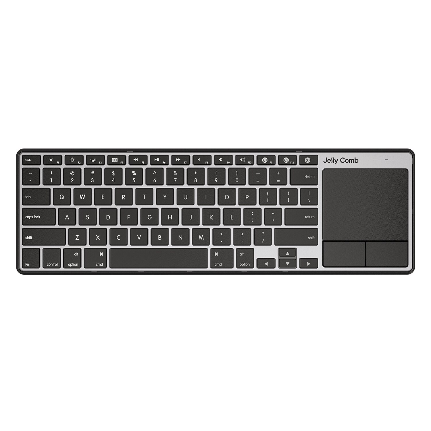 Jelly Comb Rechargeable Ultra Slim Multi-Device Bluetooth Wireless Keyboard with Touchpad for MacBook iMac iPhone iPad Pro Air: Default Title