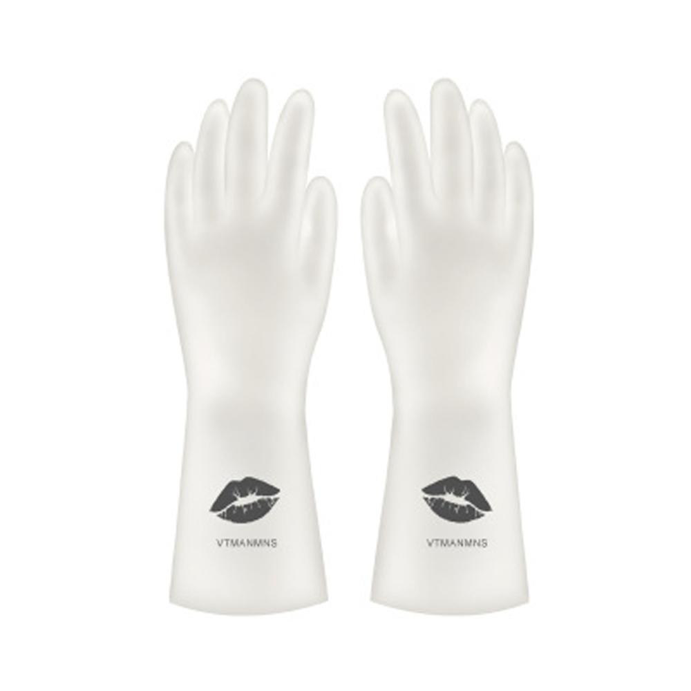 1 paar Wasserdichte Gummi Latex Geschirr Handschuhe Küche Dauerhafte Reinigung Hausarbeit Aufgaben Geschirr Werkzeuge Weibliche: L / Schwarz