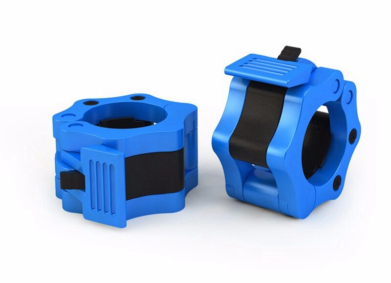 1 Pair 50mm 2" Spinlock Collars Barbell Collar Lock Dumbell Clips Clamp Weight lifting Bar Gym Dumbbell Fitness Body Building: Blue