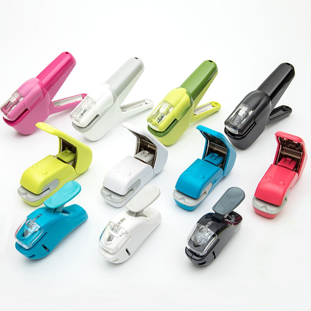 Hand-held Mini Safe Stapler without Staples Staple Free Stapleless 7 Sheets Capacity for Paper Binding Business School Office