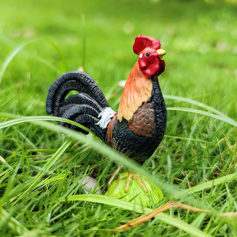 Oenux GeflüGel Hahn Henne Huhn Truthahn Bauernhof Tiere Modell Aktion-figuren Pädagogisches Sammlung freundlicher Spielzeug