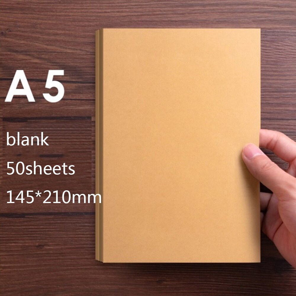 50 sheets A4/B5/A5 Vintage Kraft paper Writing Letter Stationery Romantic Note craft Paper painting packaging paper: 3