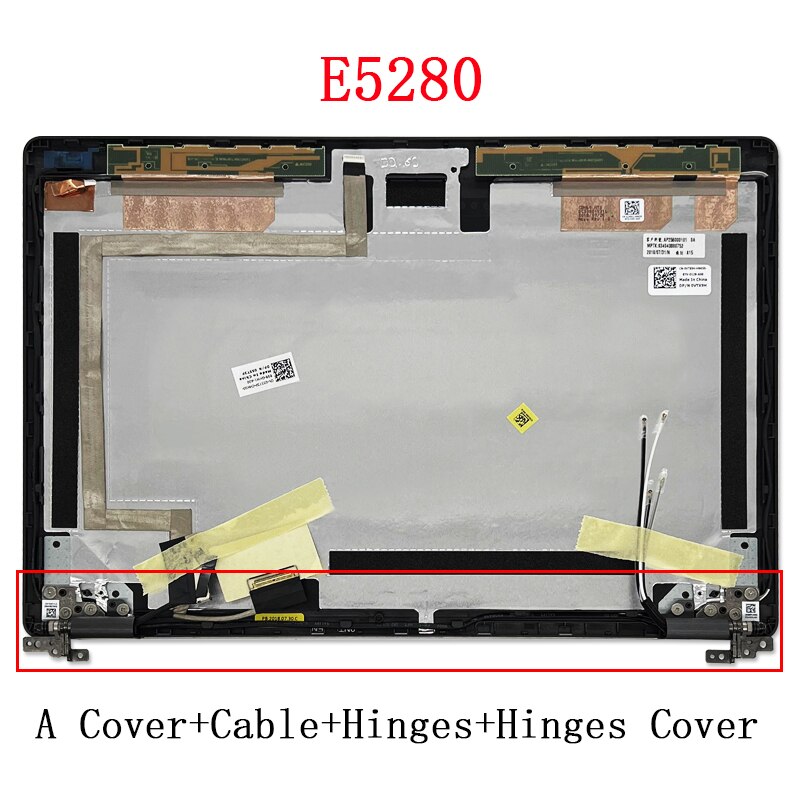 Nowy oryginalny dla Dell szerokość 5280 5290 E5280 E5290 serii 12.5 cal laptopa LCD tylna pokrywa/kabel/zawiasy/zawias pokrywa E5280 E5290