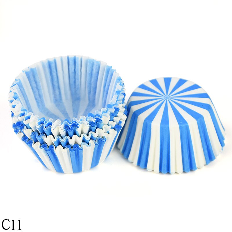 Doublures de Cupcake, tasse de cuisson, bricolage, plateau en papier à muffins, plateaux à pâtisserie, fournitures de cuisine, moule à gâteau, outils de décoration, 100 pièces: C11