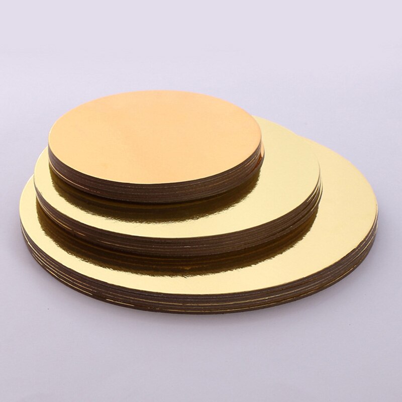 18Stck Goldene Silber Runde Kuchen Kreis Karton Kuchen Schlagzeug Kuchen Basis Platte Bord Plattenspieler Backen Werkzeuge: golden
