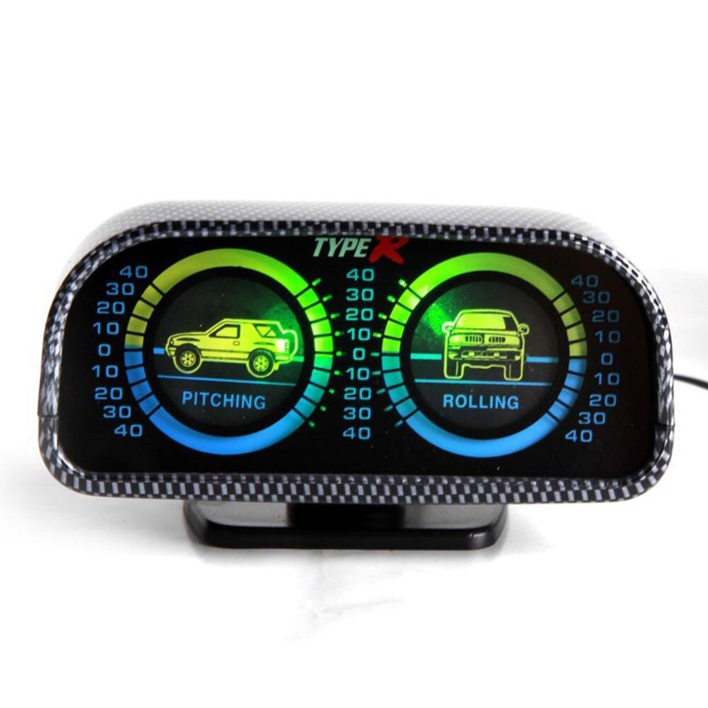 For Any DC 12V Car Auto Pitching & Rolling Meter Gauges Car Balancing Instrument Automobiles Vehicle Level for SUV SUVS