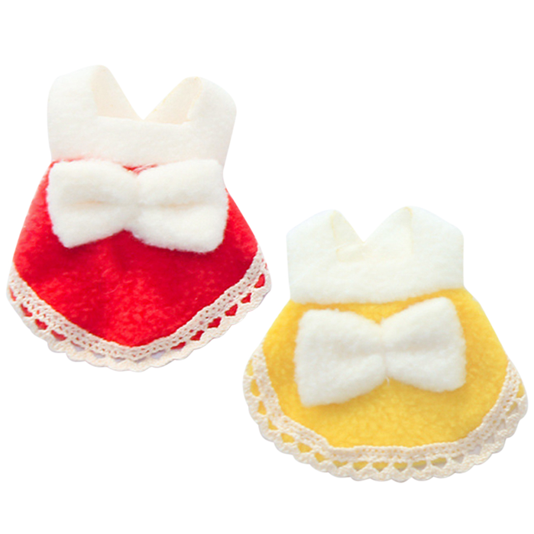 2Pcs Cute Small Animal Clothes Cotton Skin Friendly Hamster Dress Hamster Squirrel Guinea Pig Clothes Pet Accessories