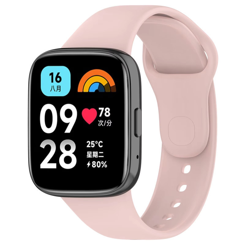 Silikonarmband + Hülle für Xiaomi Redmi Watch 3 Active Band Smartwatch Zubehör Sportarmband für Redmi Watch 3 Active/Lite Case: S / Schwarz grau