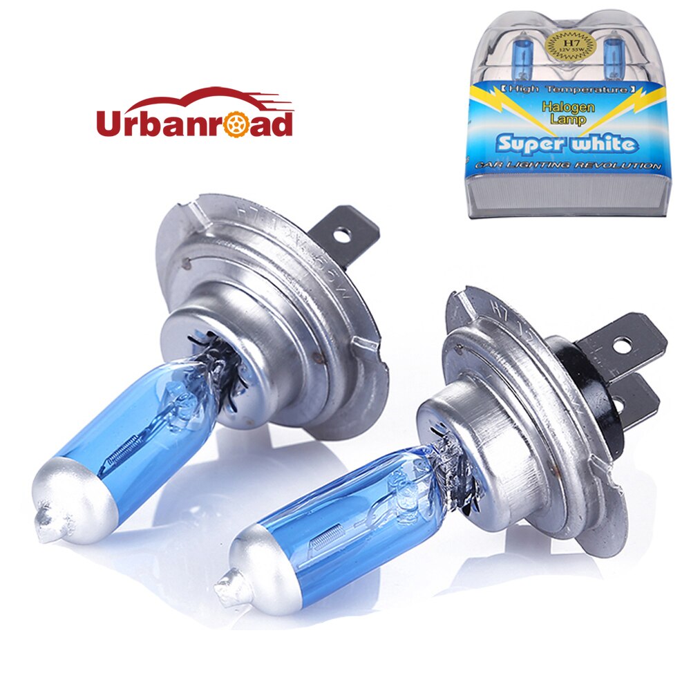 2pcs h7 55w 12v halogen bulb super xenon white fog light h7 halogen white bulb 12v 55w lamp xenon dc12v Light